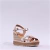 Oh My Sandals Strappy High Wedge - Metallic Combi